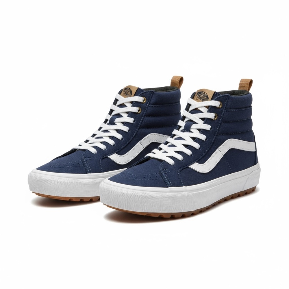 👟 Vans Sk8-Hi MTE Navy Blue White High‎ Top Sneakers Men’s 8